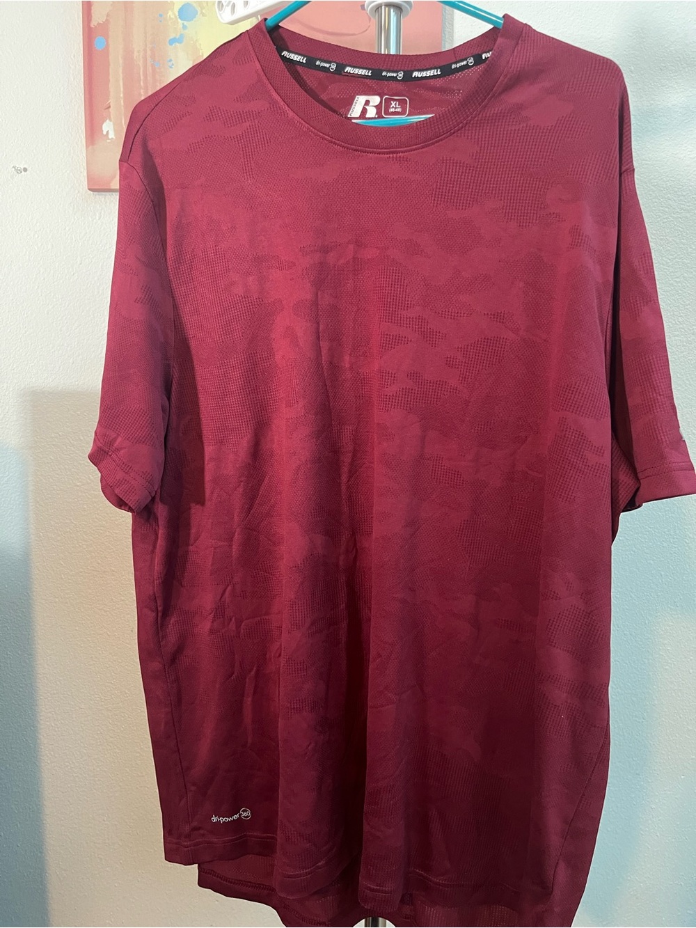 Russell Athletic Burgundy Short-Sleeve Performance Tee